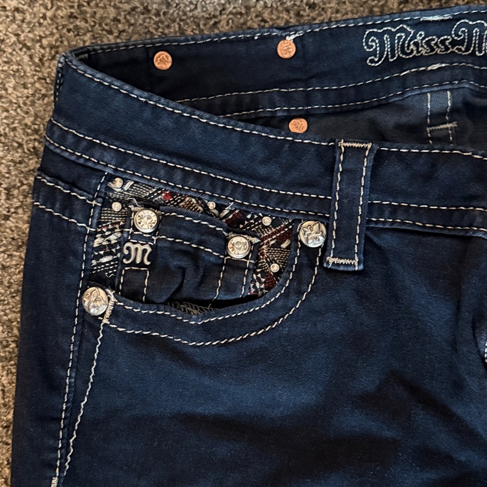 Miss Me Dark Indigo Straight Leg Jeans - Picture 4 of 6